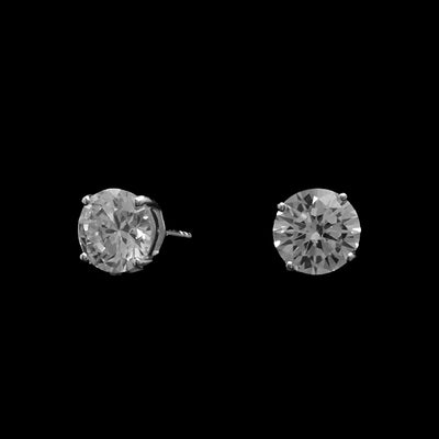2 Carat CZ Studs in Silver