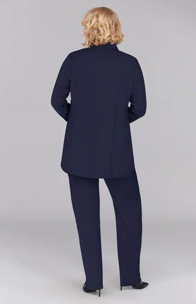 Narrow Leg Pant With Back Elastic in Midnight