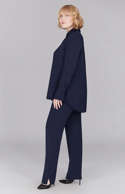 Narrow Leg Pant With Back Elastic in Midnight