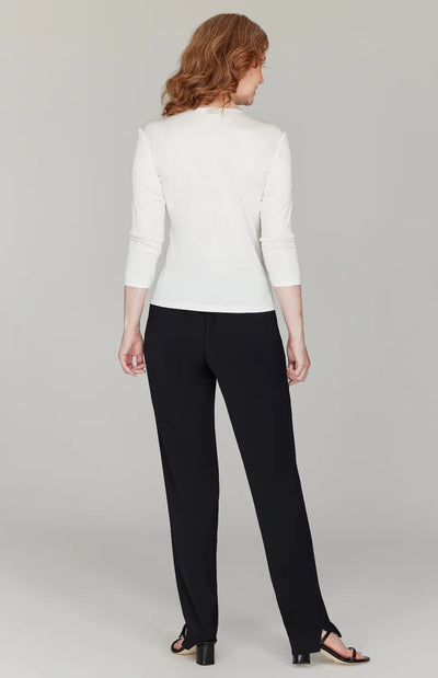 Silk Knit Tee in Pearl