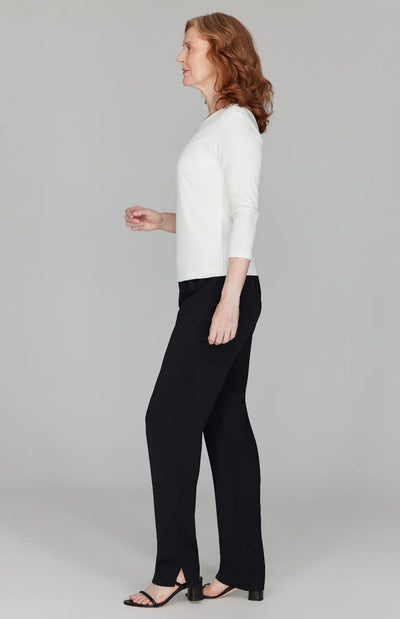 Silk Knit Tee in Pearl