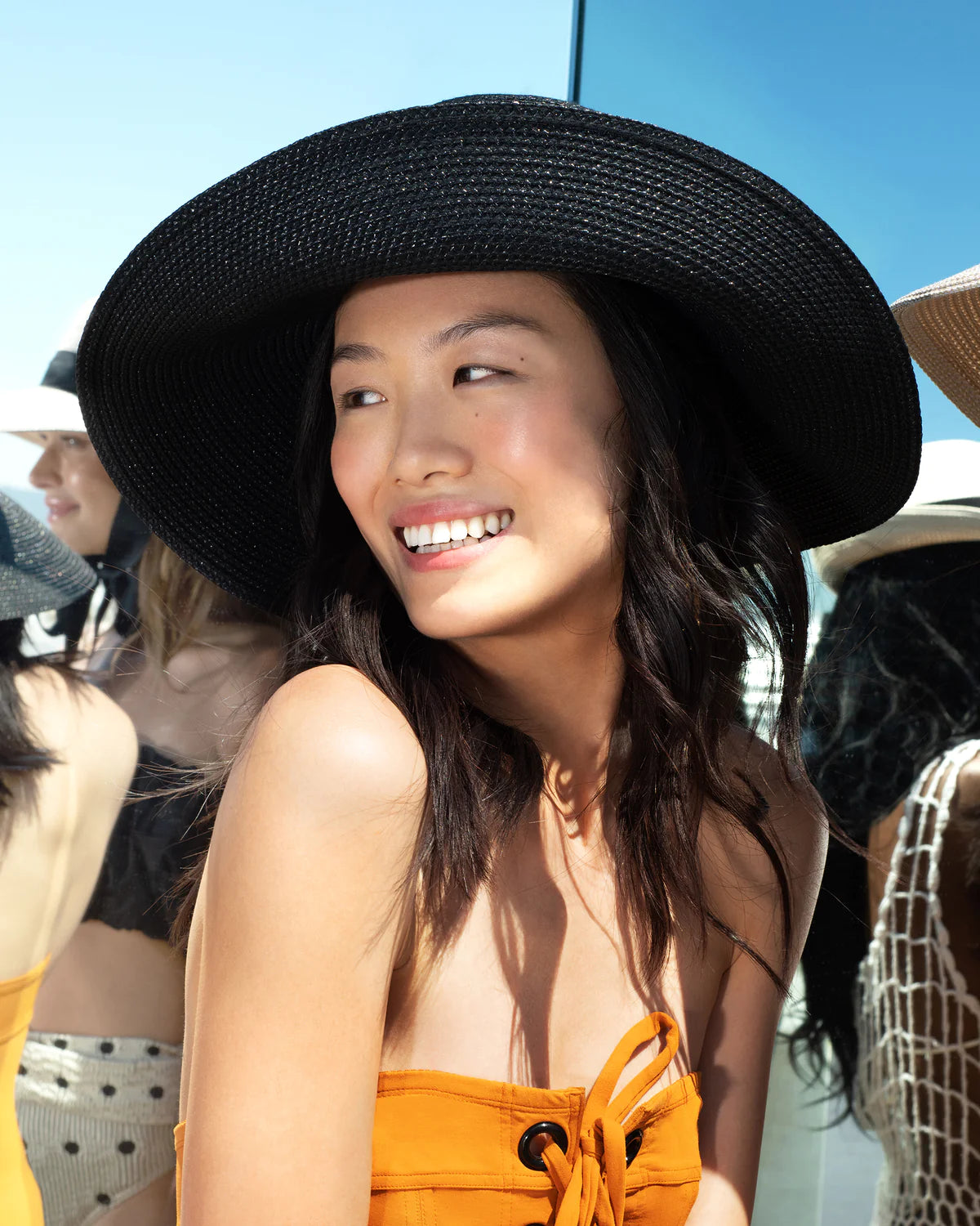 Hampton Straw Hat in Black