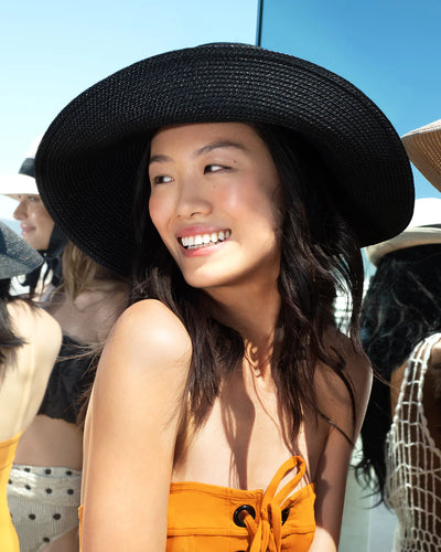 Hampton Straw Hat in Black