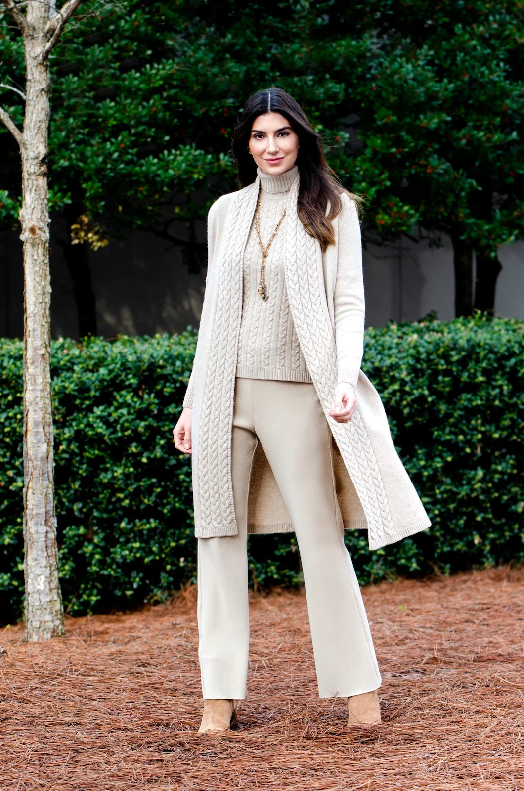 Dominique Pants in Warm Beige