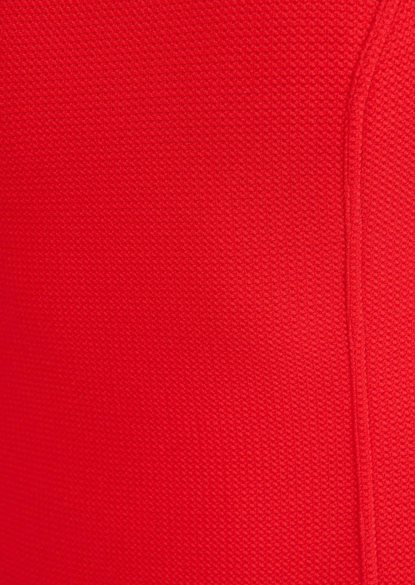 David Piqué Dress in Scarlet