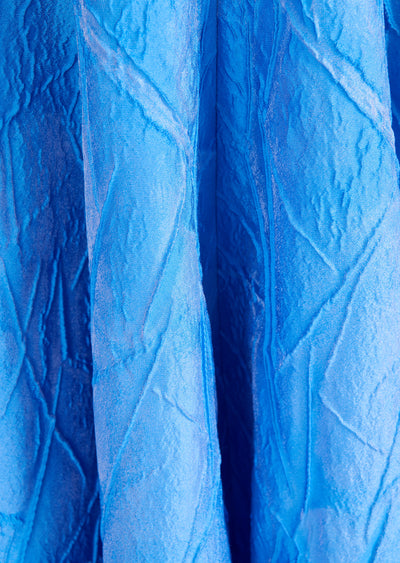 Mikado Jacquard Midi Dress in Periwinkle Blue