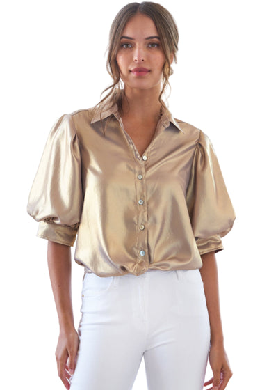 Bomba Shirt in Liquid Gold