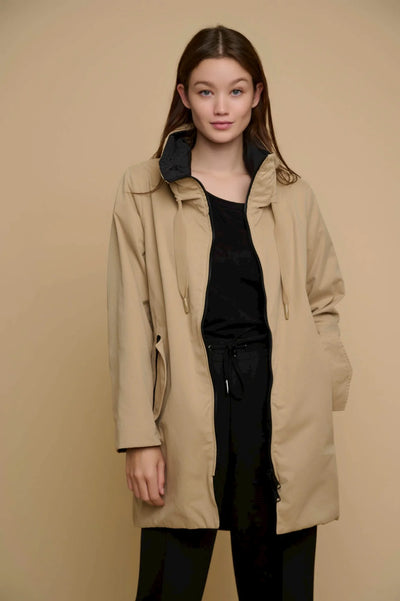 Brazil Reversible Coat - Sand And Black