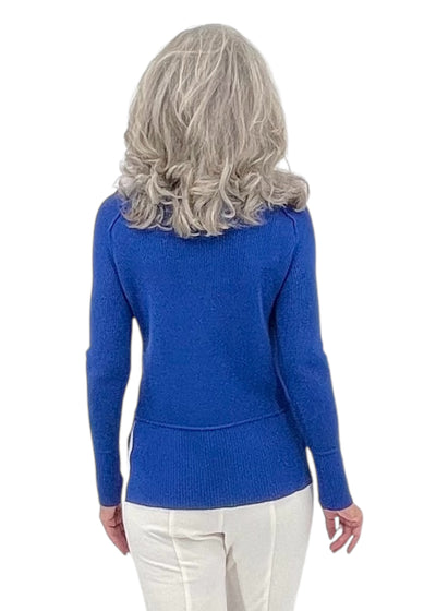 Long Sleeve Chunky Ribbed Sweater in Ink