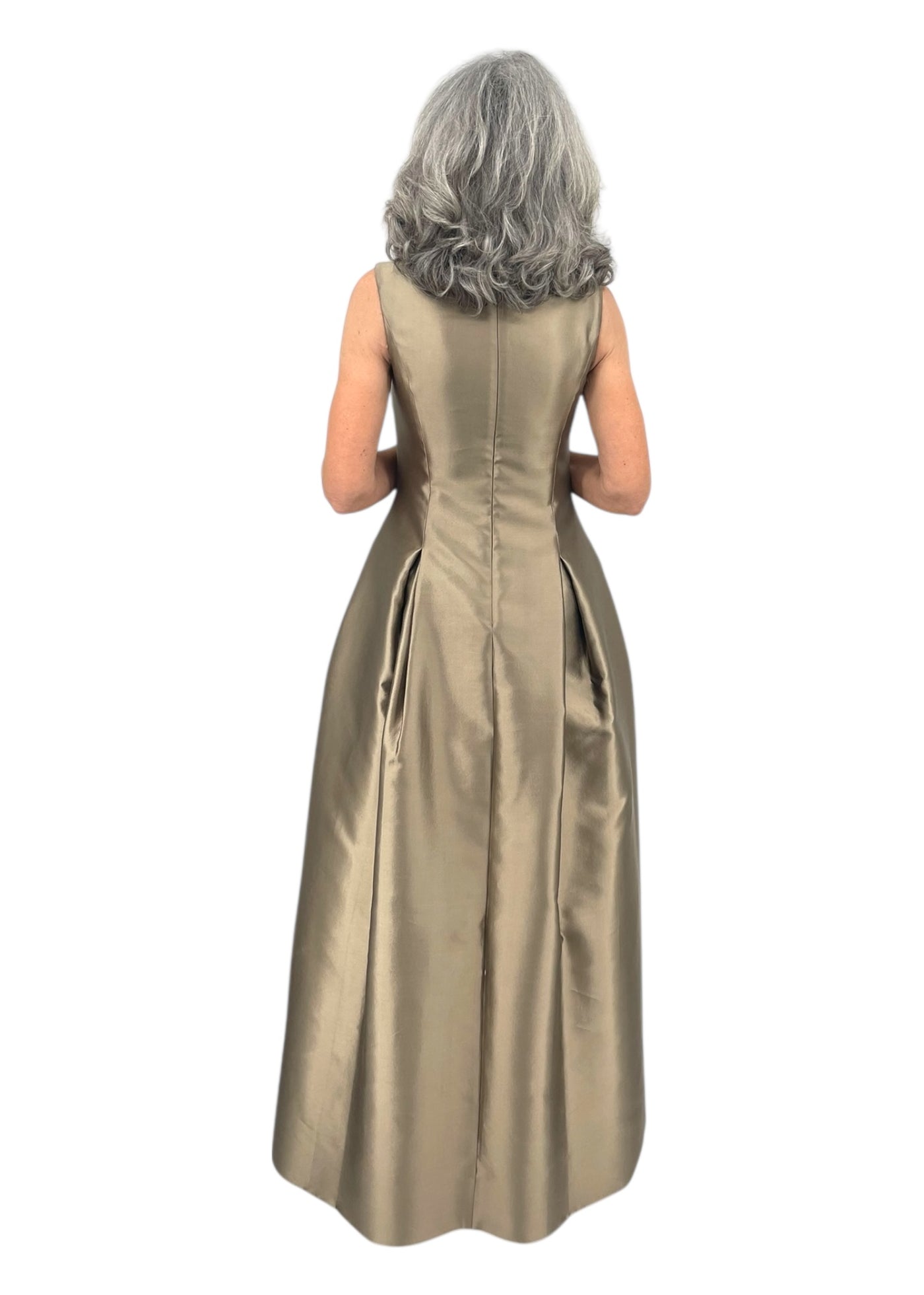 Silk/Wool Hourglass Gown in Gold Carl Meyers Silk/Wool Hourglass Gown in Gold Carl Meyers