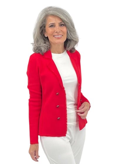 Fringe Jacket in Lipstick