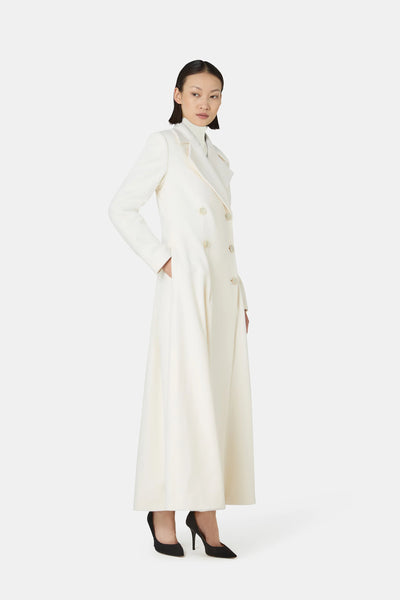 Libbya Wool Coat in Off White
