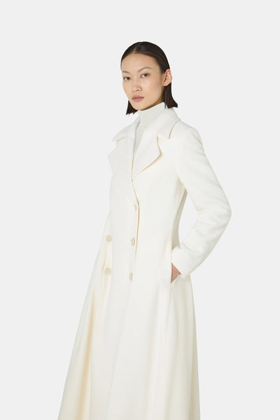 Libbya Wool Coat in Off White