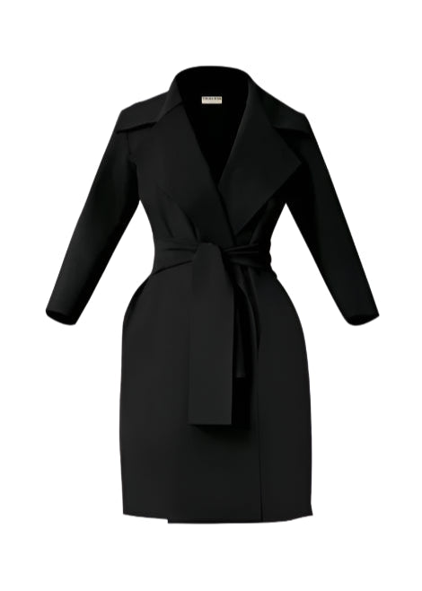 Saveria Duster Coat in Black