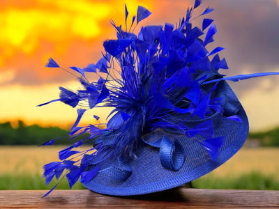 Bright Blue fascinator