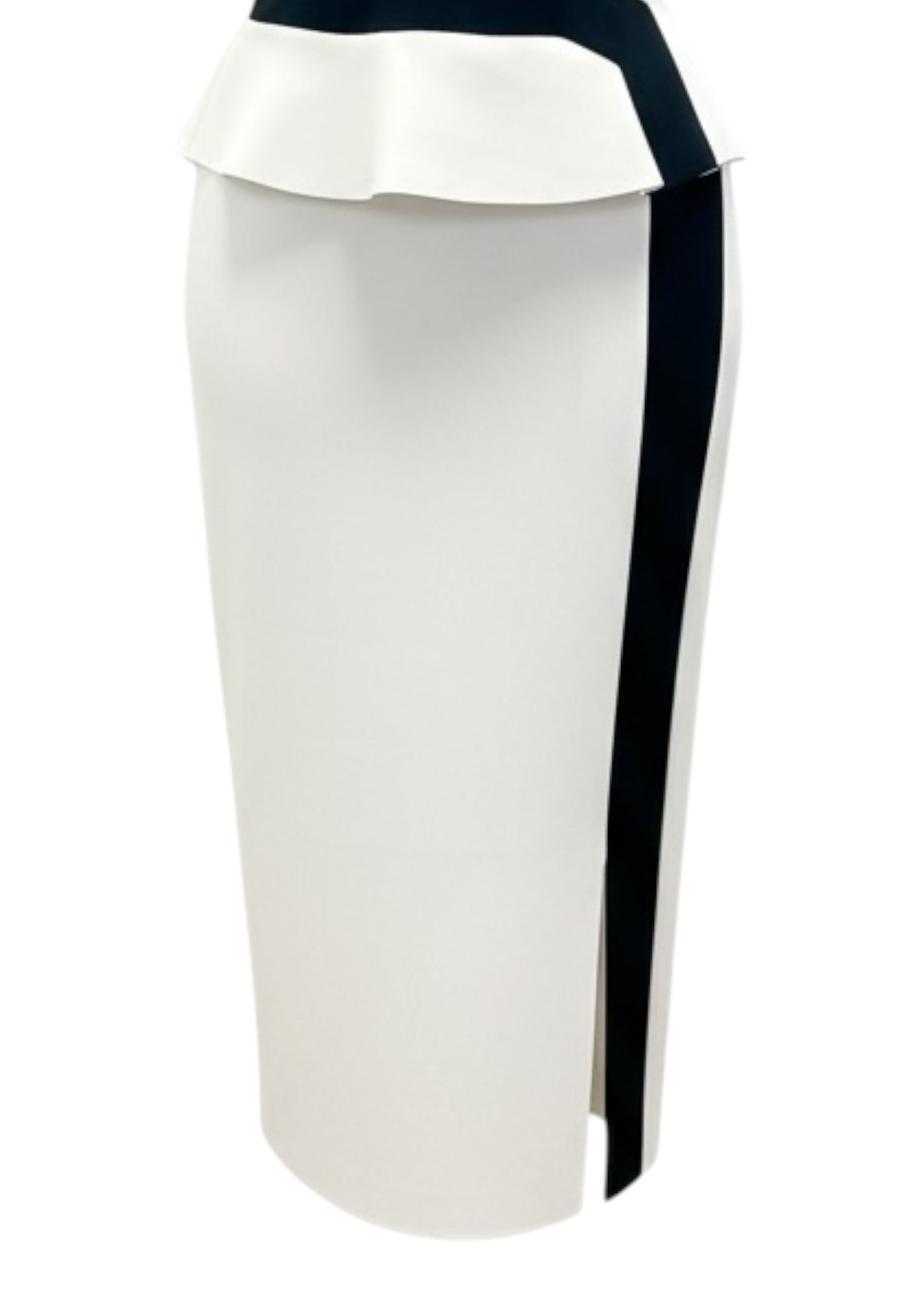 Georgy Bodycon Skirt in White/Black