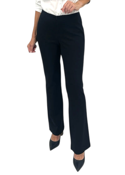 Back Slit Flare Pant in Black