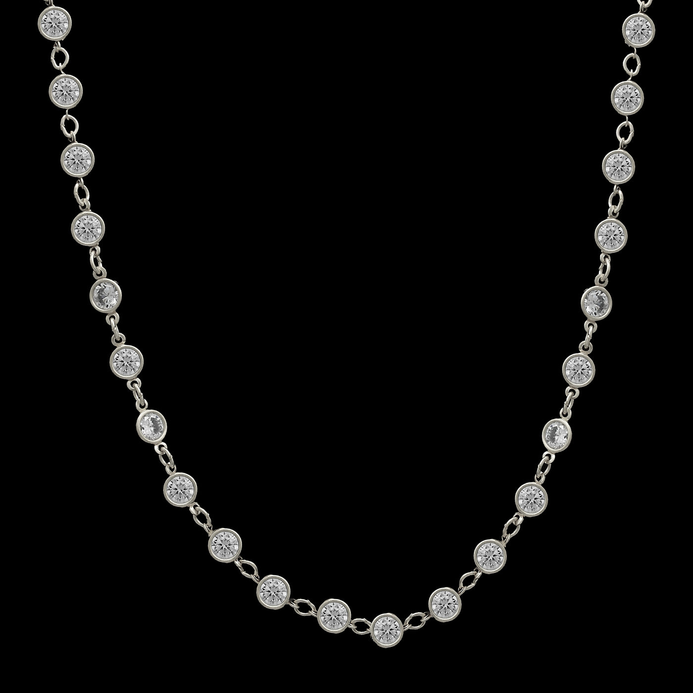 16'' DBY Necklace in Silver/Clear