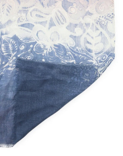 Ombre Reef Print Scarf in Navy Multi