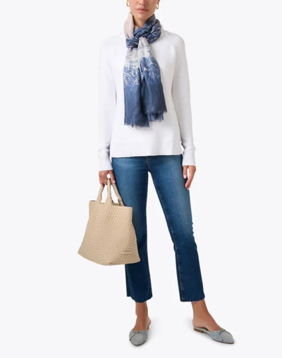 Ombre Reef Print Scarf in Navy Multi