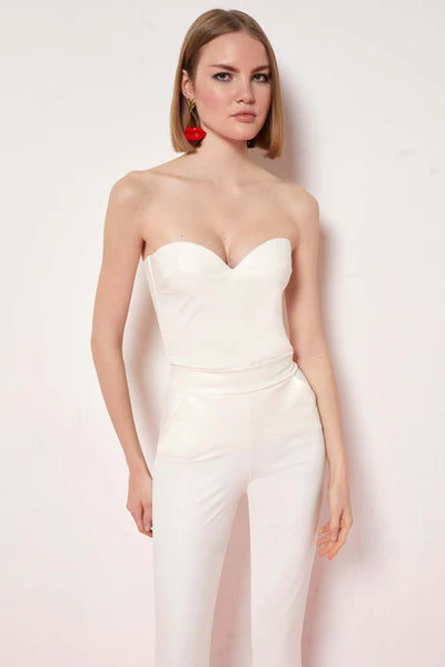 Chrystele Corset Top in Cream