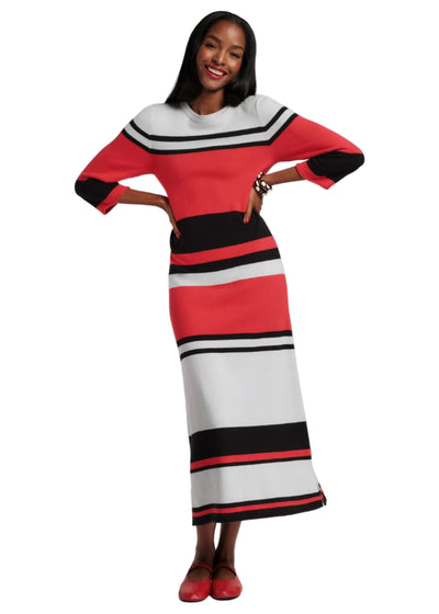 Cozy Knit Maxi Dress in Sublime Stripe