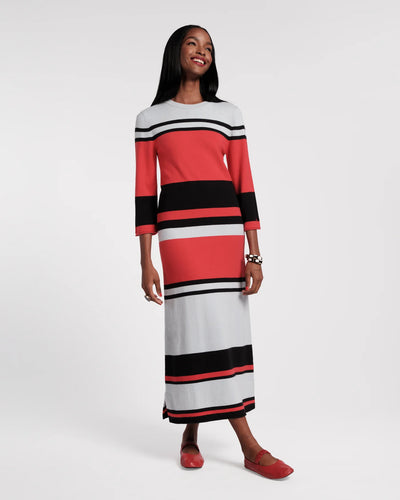 Cozy Knit Maxi Dress in Sublime Stripe