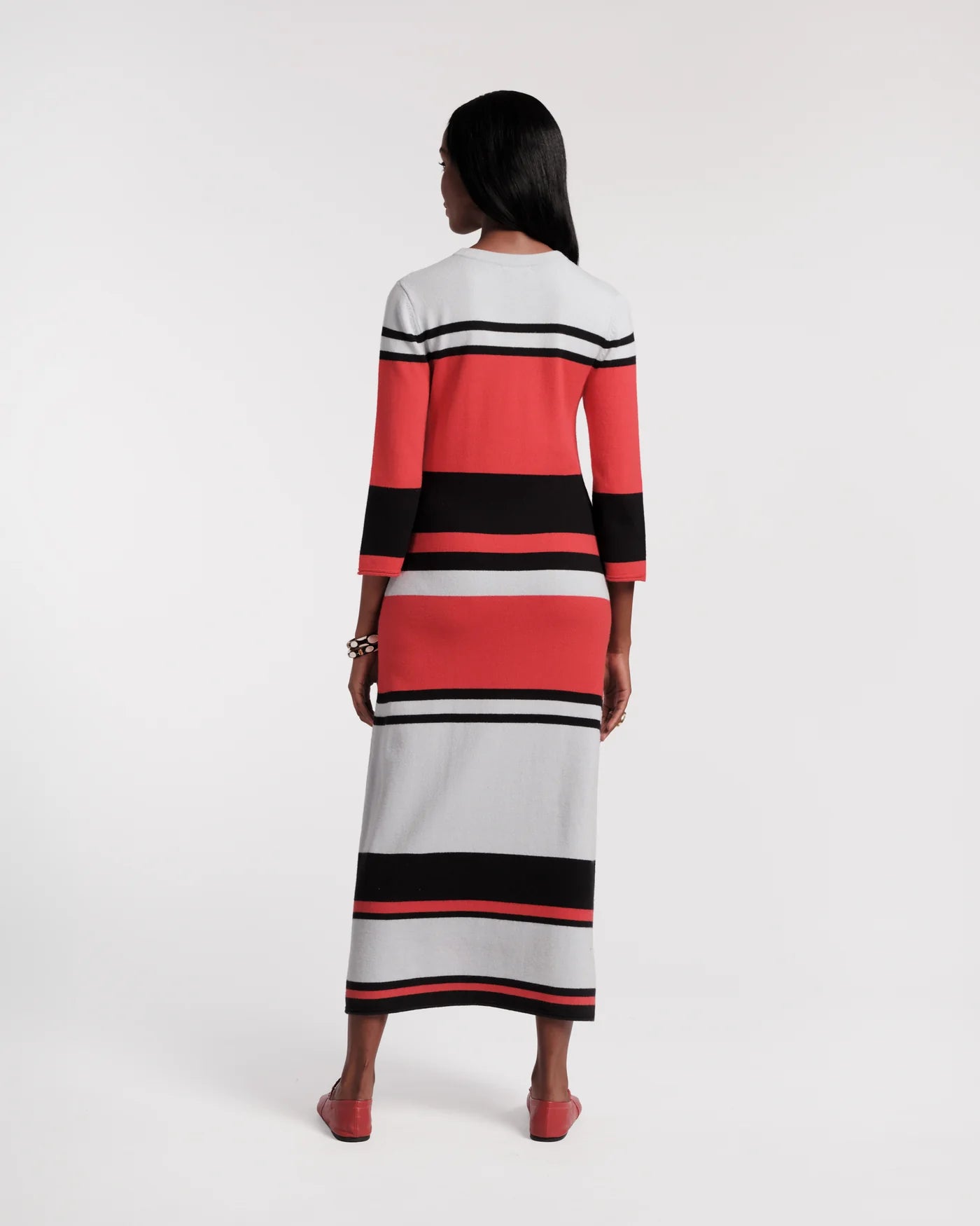 Cozy Knit Maxi Dress in Sublime Stripe