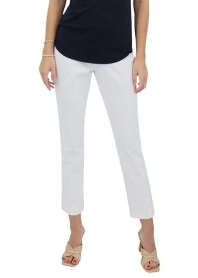 Miracle Stretch Side Zip Pants in Creme