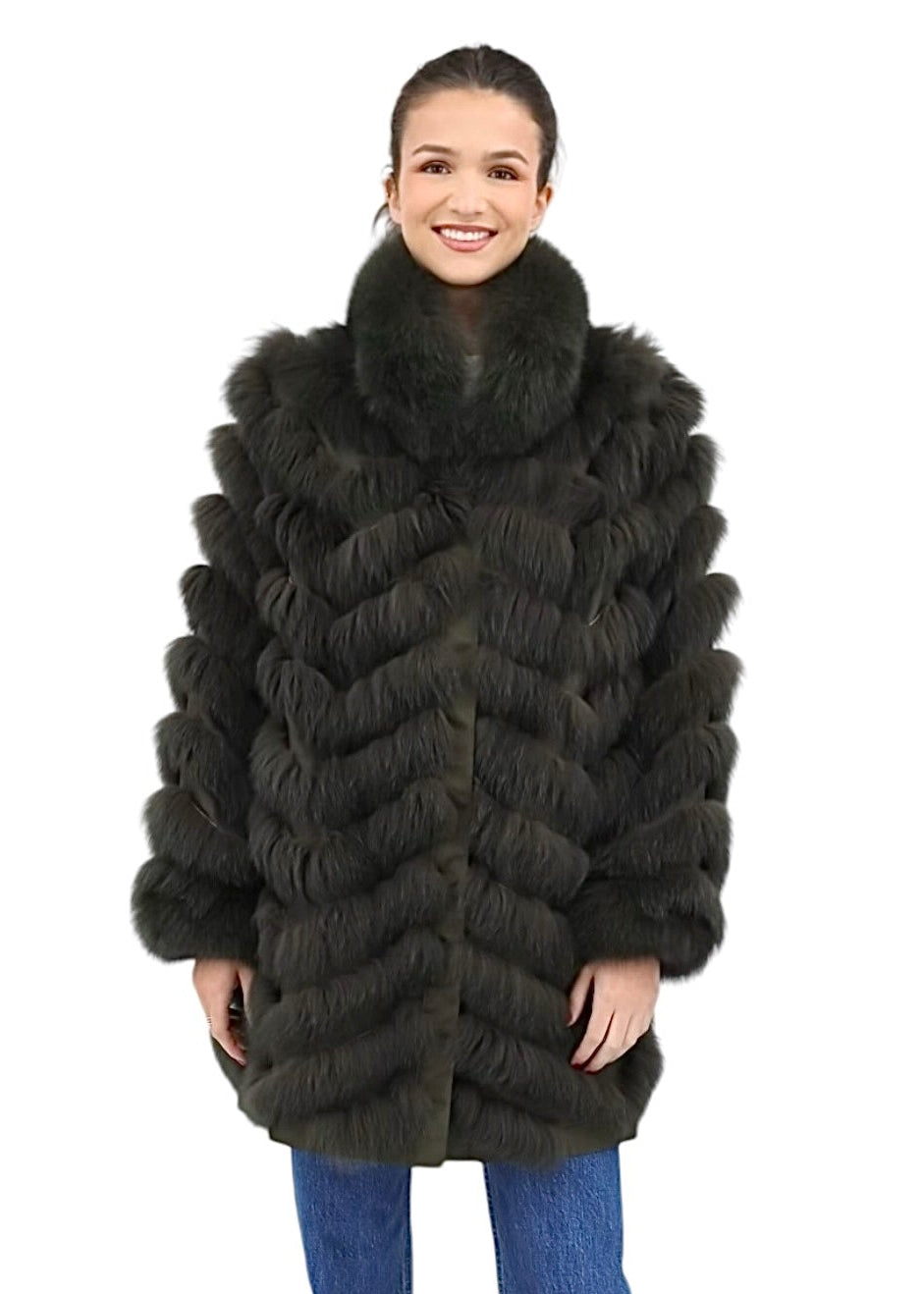Audrey Reversible Travel Coat in Loden