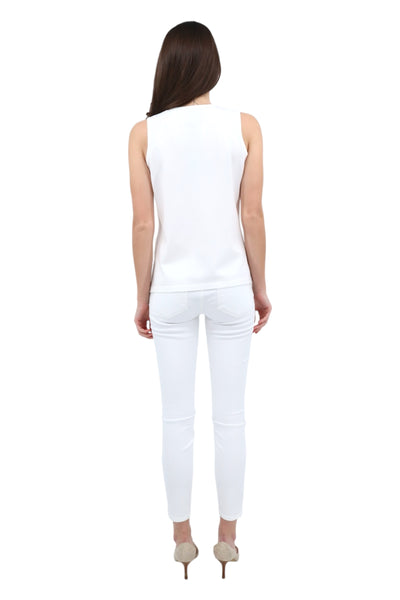 Sleeveless Shell in White