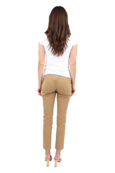 Miracle Stretch Side Zip Pants in Camel