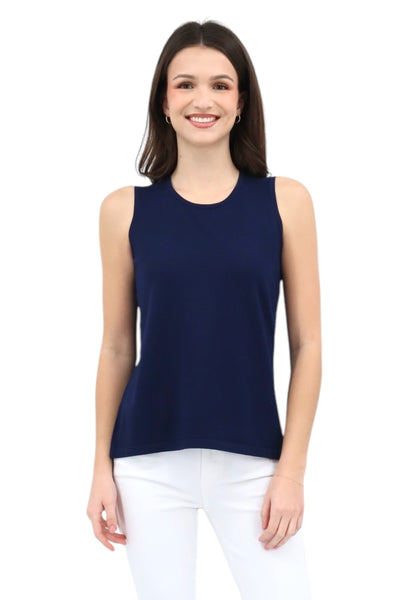 Sleeveless Shell in Navy