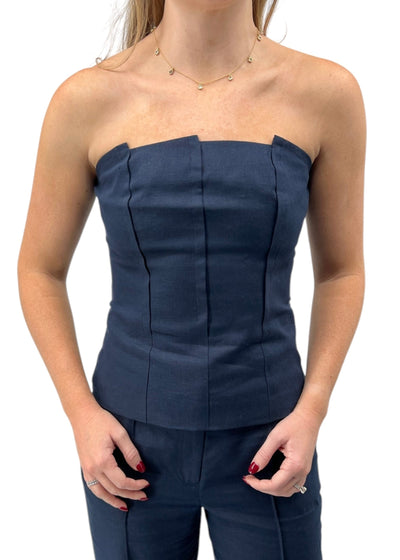 Panel Bustier in Navy
