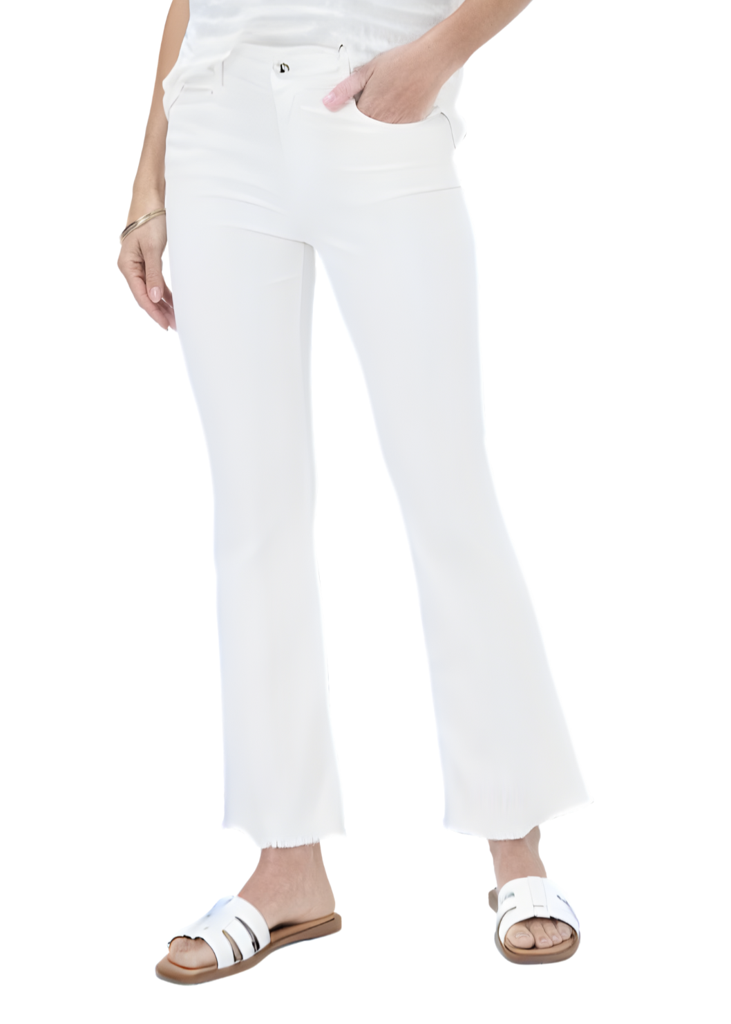 Shakira Slim Bootcut Jean in White