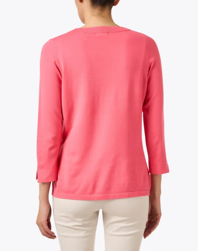 Button Slit Cuff Top in Blossom