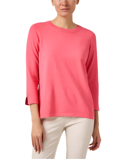 Button Slit Cuff Top in Blossom