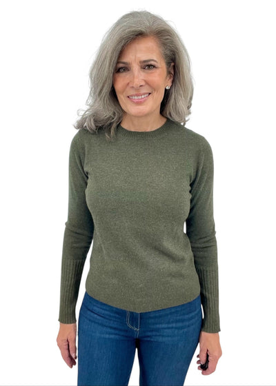 Cashmere Crewneck in Loden