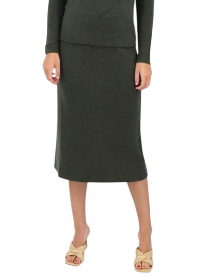 Rib Skirt in Loden
