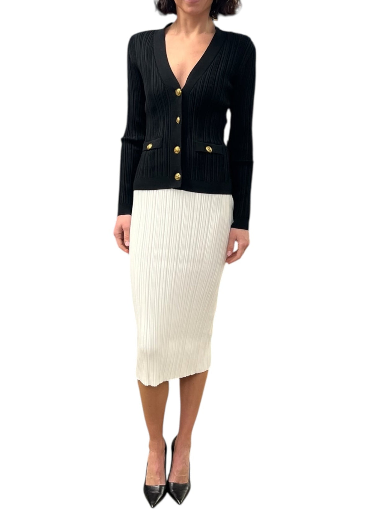Abax Midi Pepper Skirt in Bianco