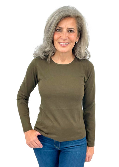 Long Sleeve Crew in Loden