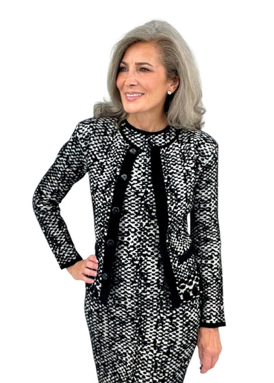 Karnak Salt Jacket in Black/White