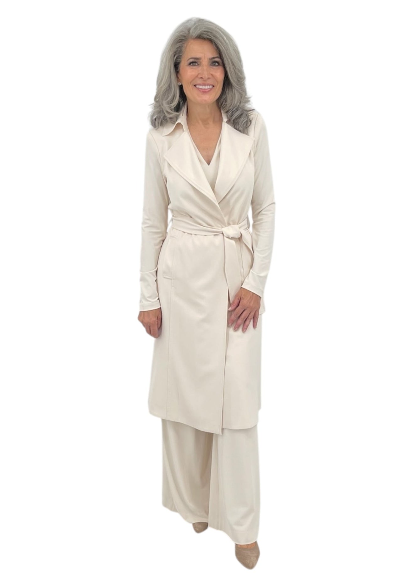 Wide Leg Pant in Bone
