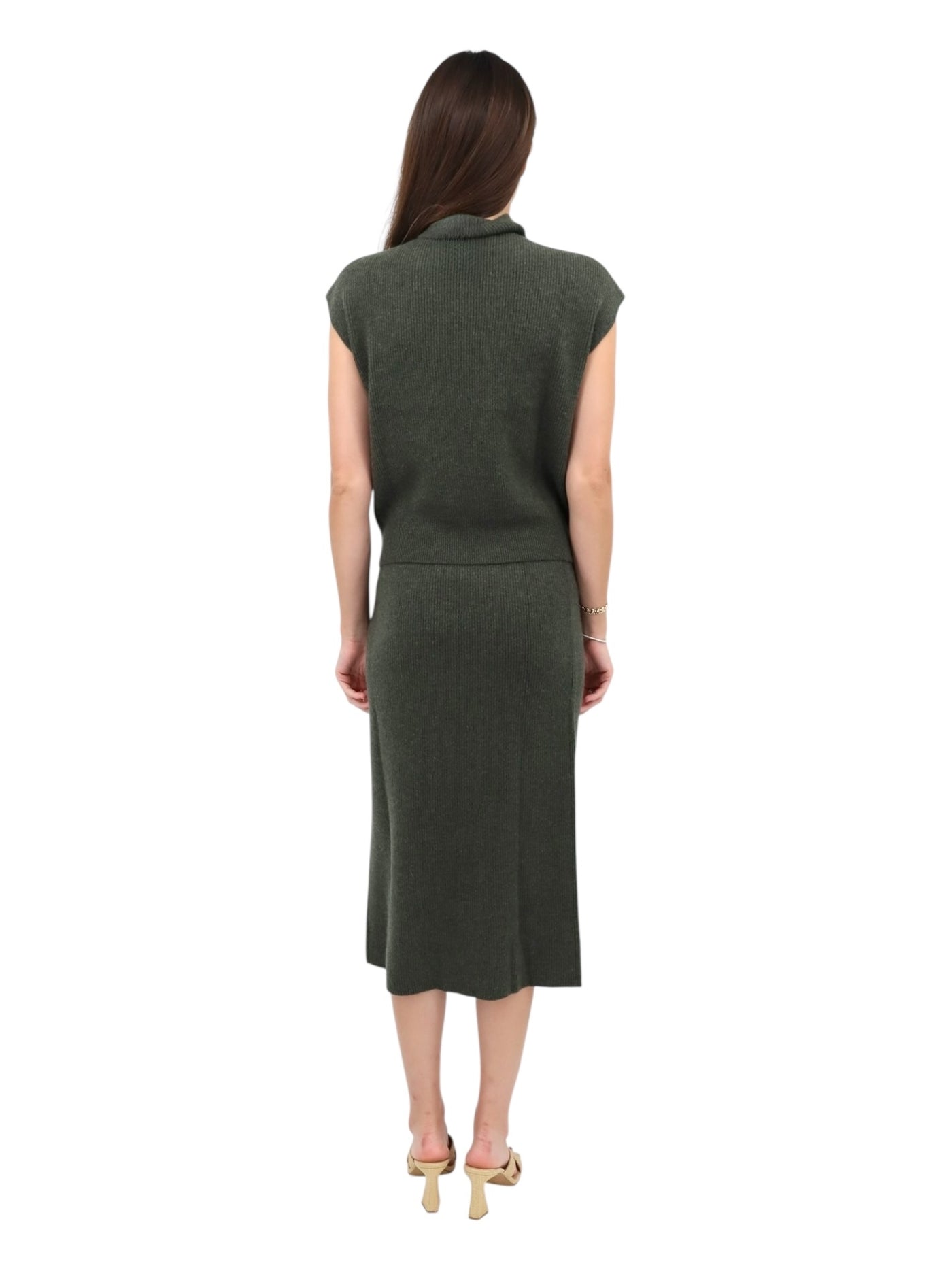 Rib Skirt in Loden
