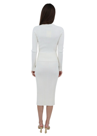 Abax Midi Pepper Skirt in Bianco