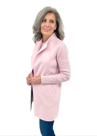 Rib Sleeve Coat in Ballet