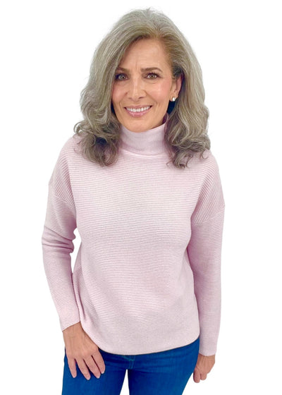 Textured Slouchy Funnel in Ballet