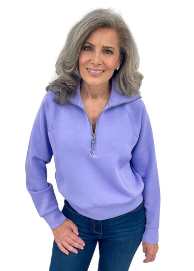 Air Essentials Half Zip in Amethyst