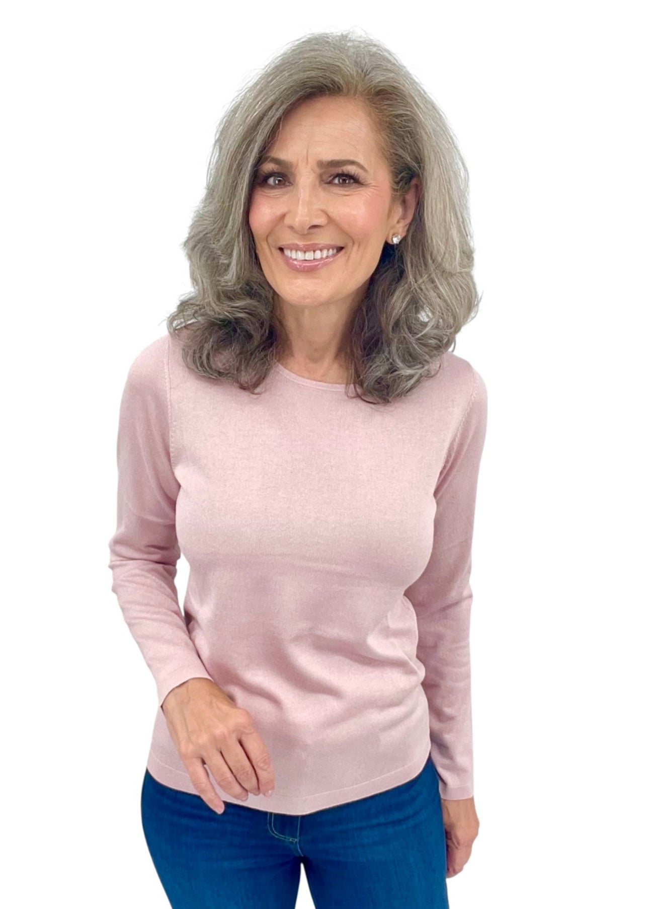 Long Sleeve Crew in Ballet