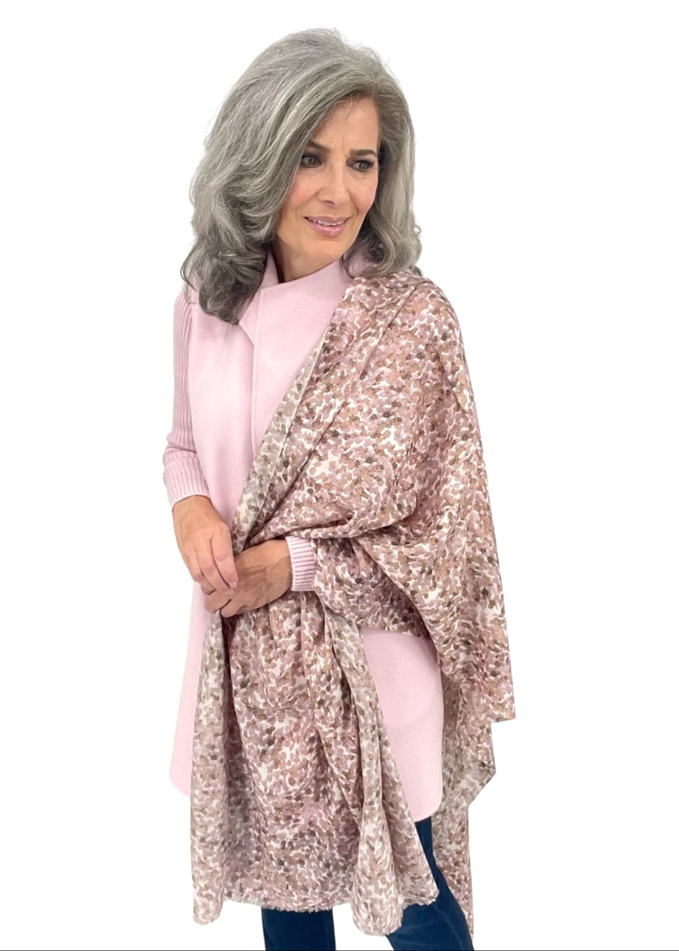 Rib Sleeve Coat in Ballet